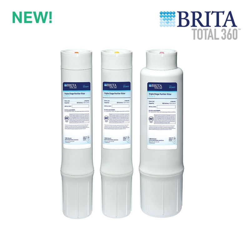 Brita Total 360 3-Stage Tap Water Filter Replacement Cartridge Set -  EcoPureHome