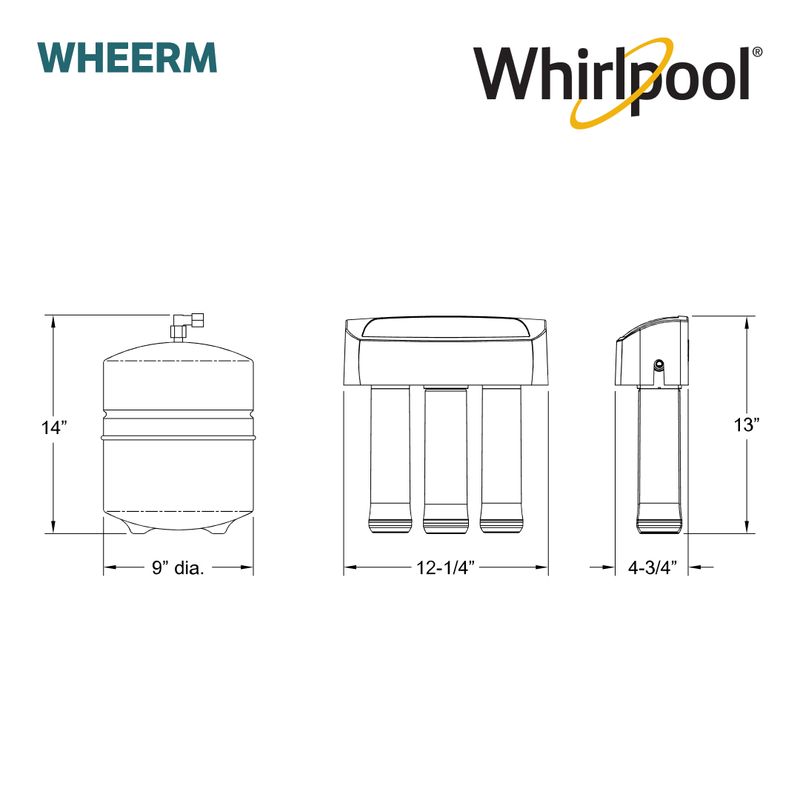 Whirlpool WHER25 Reverse Osmosis System NSF Certified R/O EcoPureHome