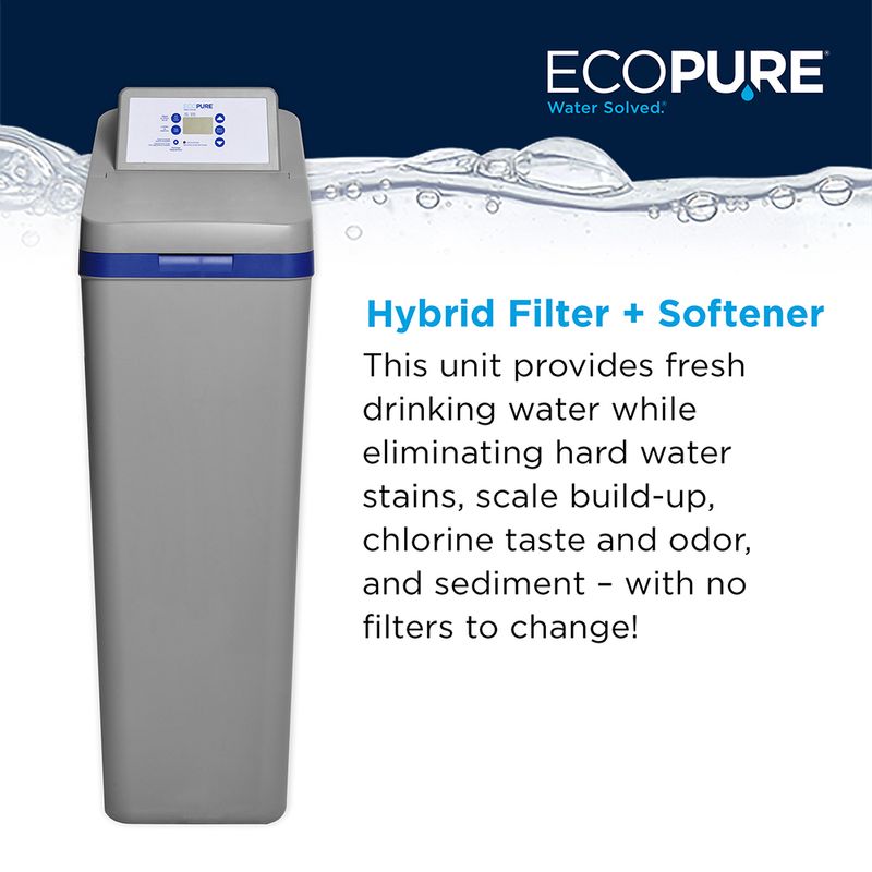 EcoPure Ephs Hybrid Water Softener, 31,000 Grain