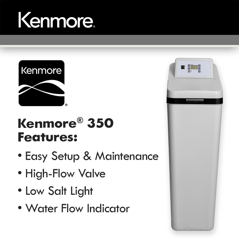 Kenmore 350 32,000 Grain Water Softener with High Flow Valve EcoPureHome